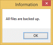 ALL FILES ARE BACKED UP
